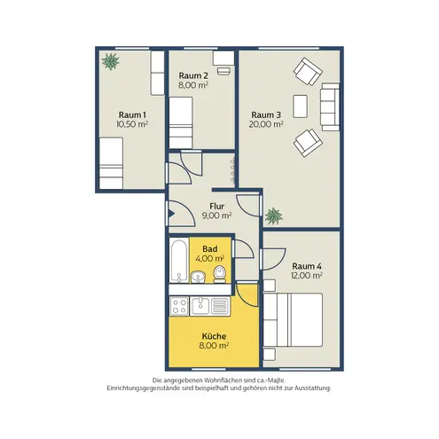 4 Zimmer Wohnung mit 71 m² in Leipzig – Bild 2