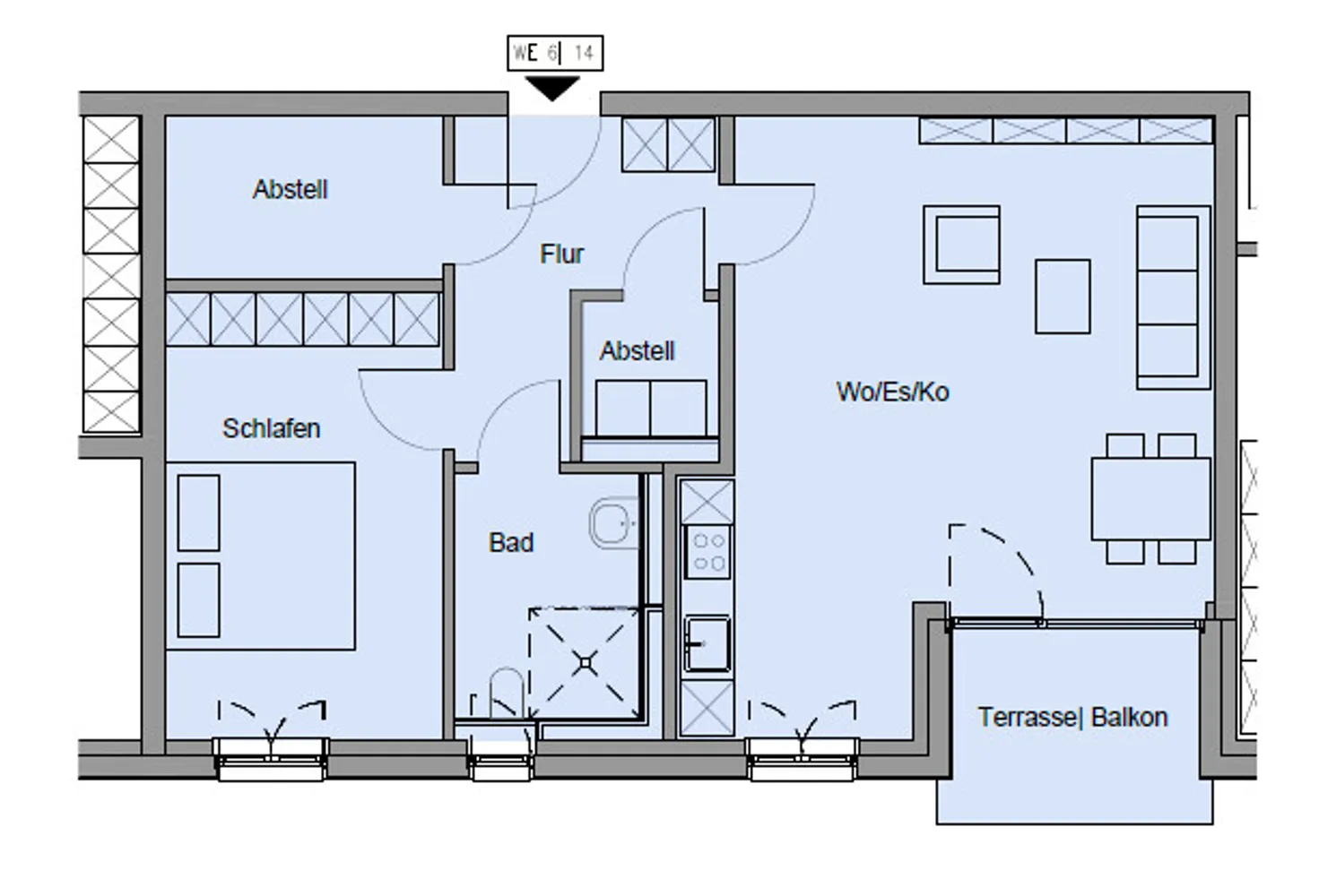 2 Zimmer Wohnung mit 70 m² in Herten – Bild 3