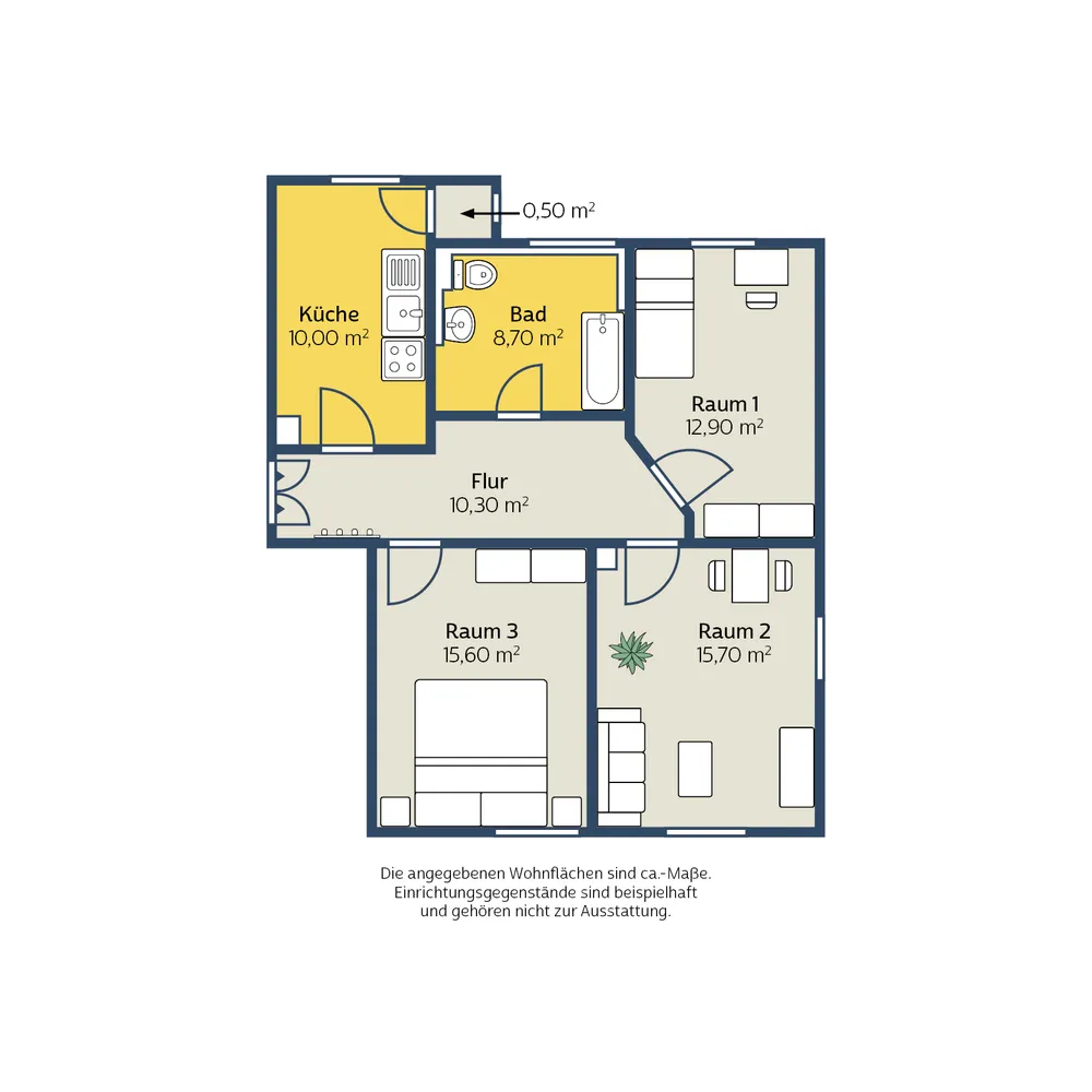 3 Zimmer Wohnung mit 72 m² in Leipzig – Bild 6