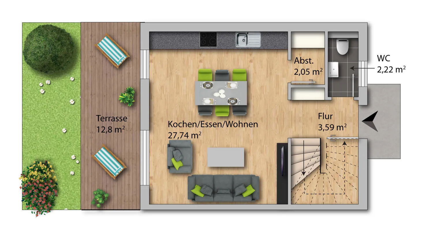 4 Zimmer Haus mit 124 m² in Köln – Bild 1