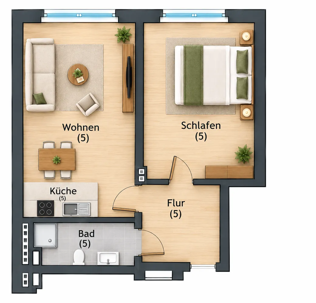 2 Zimmer Wohnung mit 45 m² in Düsseldorf – Bild 6
