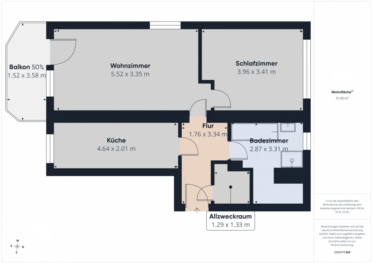 2 Zimmer Wohnung mit 58 m² in Chemnitz – Bild 2