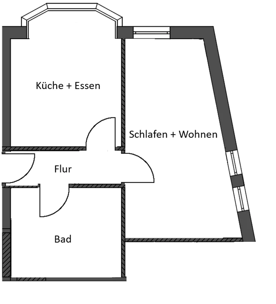 2 Zimmer Wohnung mit 43 m² in Augsburg – Bild 3