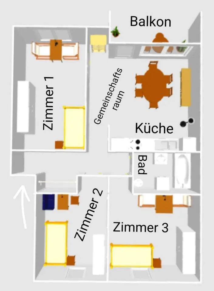 WG-Zimmer mit 60 m² in Saarbrücken – Bild 5