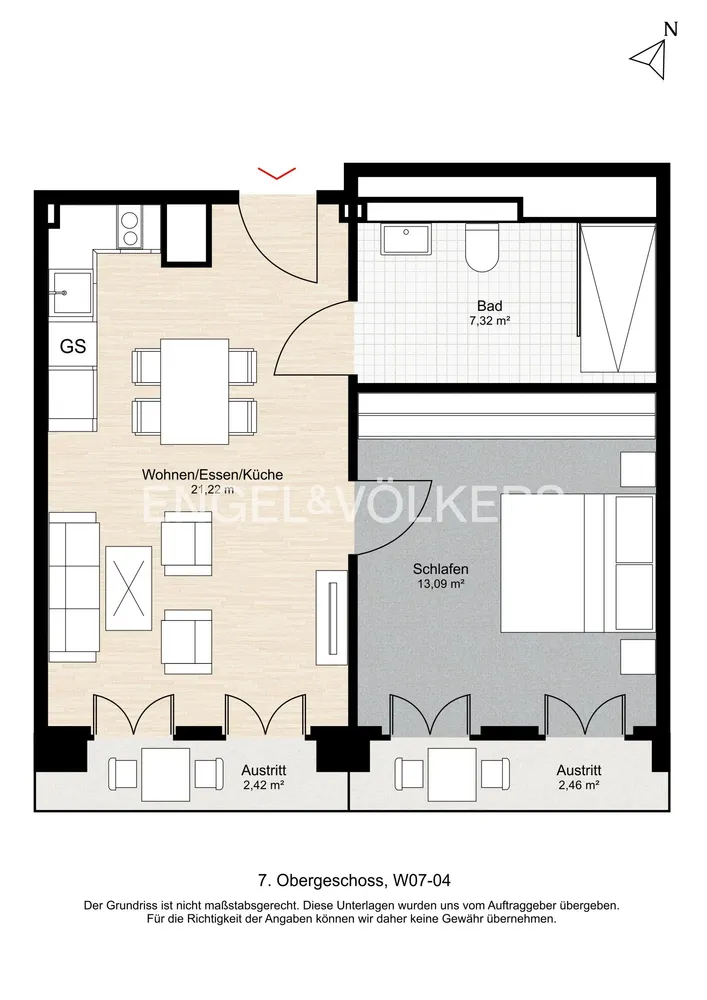 2 Zimmer Wohnung mit 43 m² in Frankfurt am Main – Bild 7
