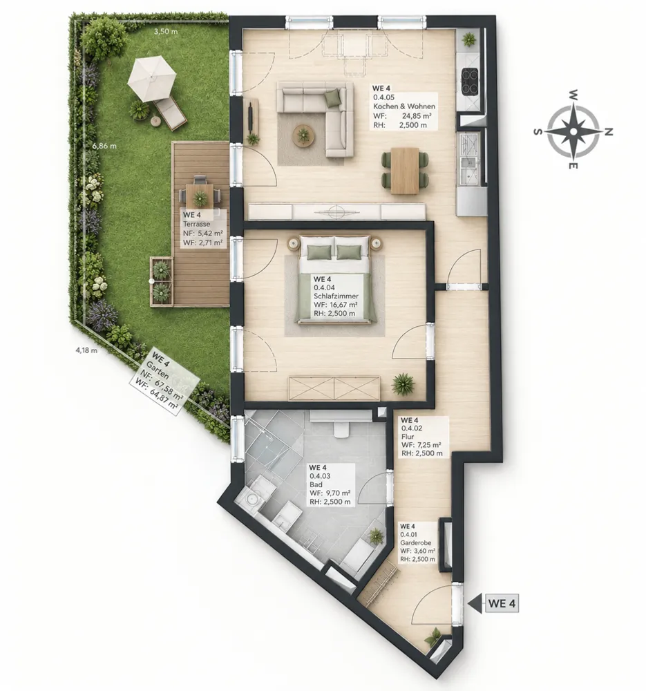 2 Zimmer Wohnung mit 65 m² in Leipzig – Bild 2
