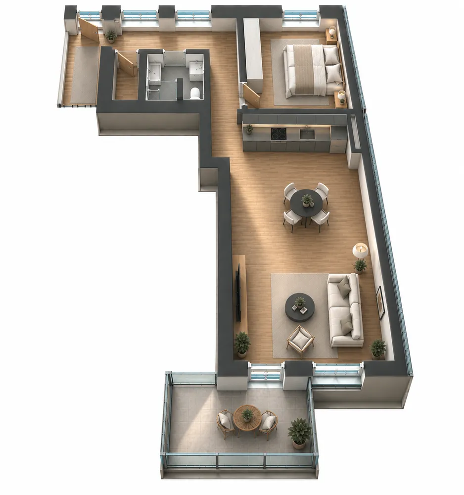 2 Zimmer Wohnung mit 67 m² in Münster – Bild 2