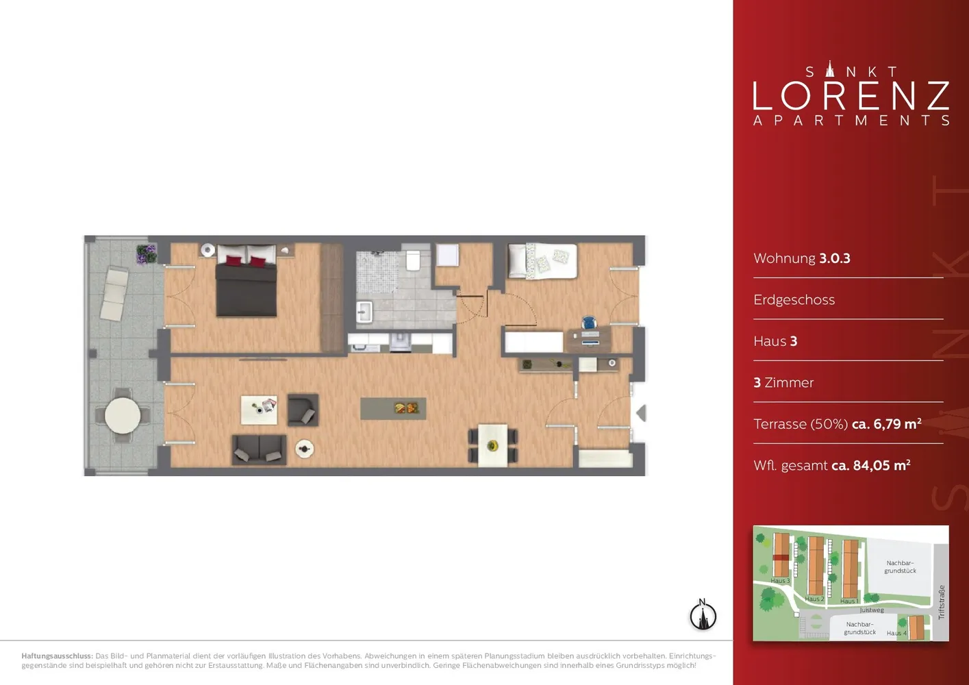 3 Zimmer Wohnung mit 84 m² in Lübeck – Bild 7
