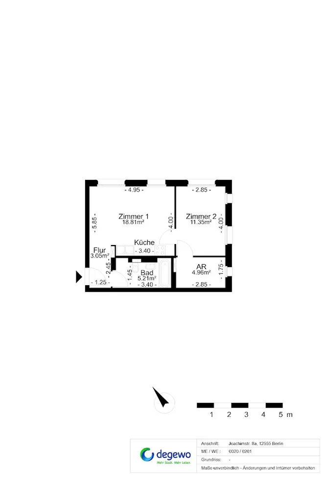 2 Zimmer Wohnung mit 43 m² in Berlin – Bild 5
