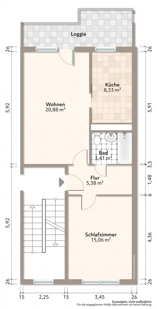 2 Zimmer Wohnung mit 55 m² in Bautzen – Bild 1