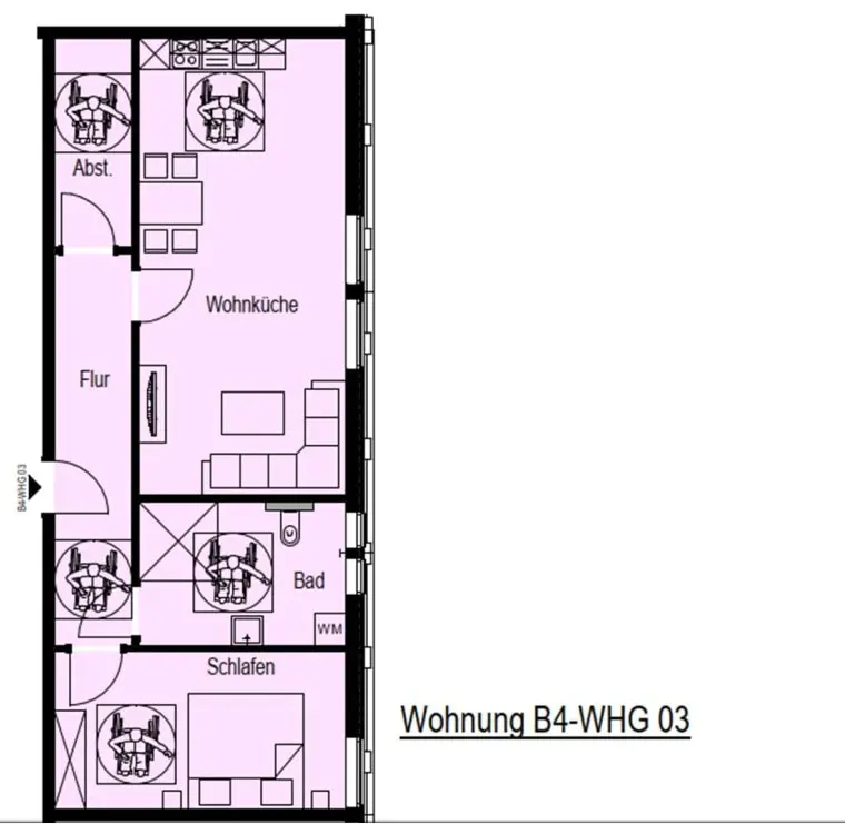 3 Zimmer Wohnung mit 55 m² in Aurich – Bild 6
