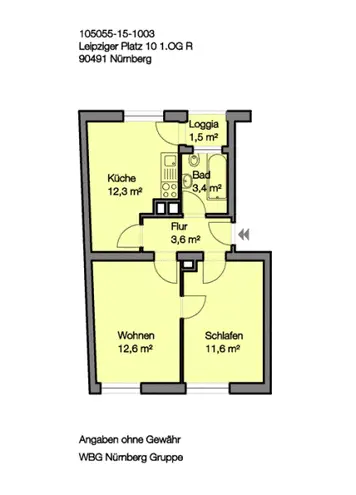 2 Zimmer Wohnung mit 45 m² in Nürnberg – Bild 8