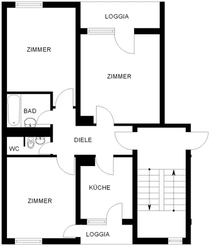 3 Zimmer Wohnung mit 72 m² in Bochum – Bild 3