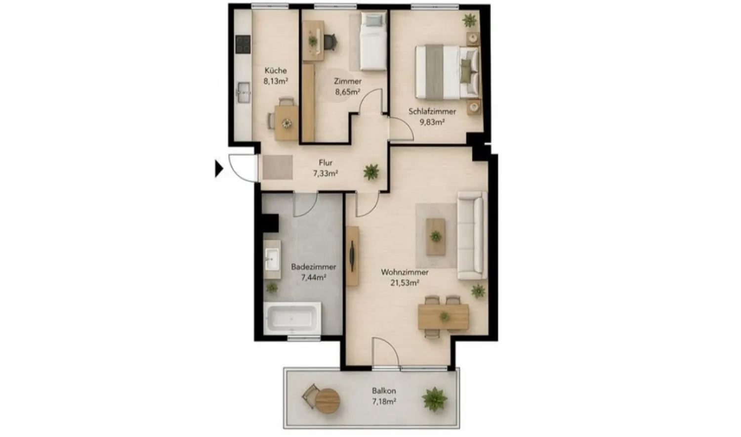 3 Zimmer Wohnung mit 67 m² in Leipzig – Bild 8