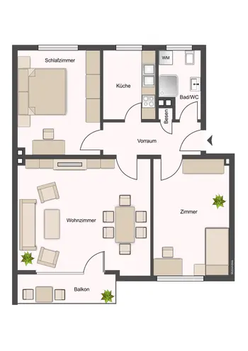3 Zimmer Wohnung mit 79 m² in Hanau – Bild 3