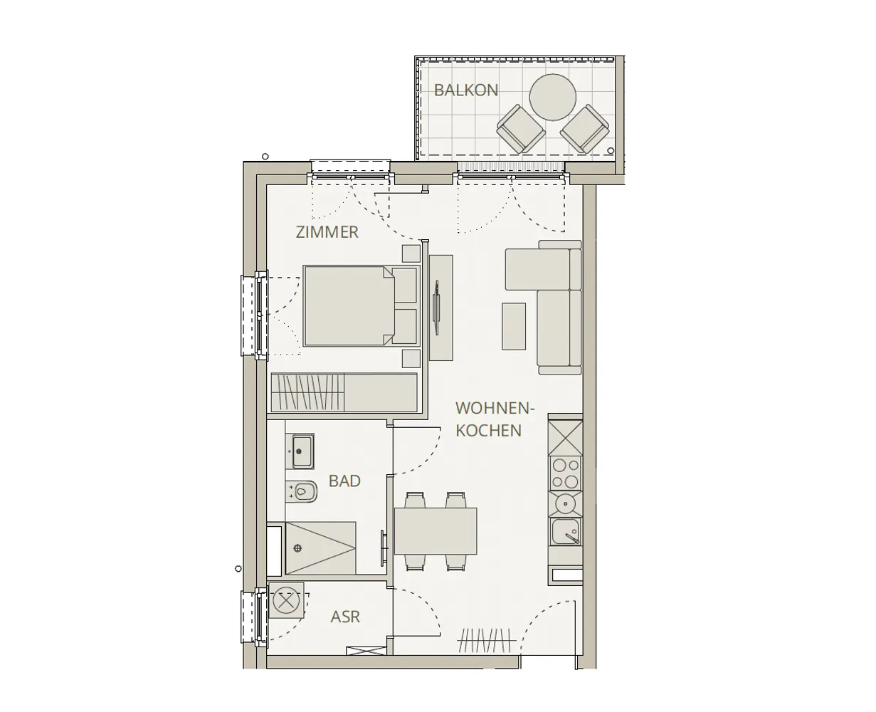 2 room apartment with 46 m² in Berlin – Photo 2
