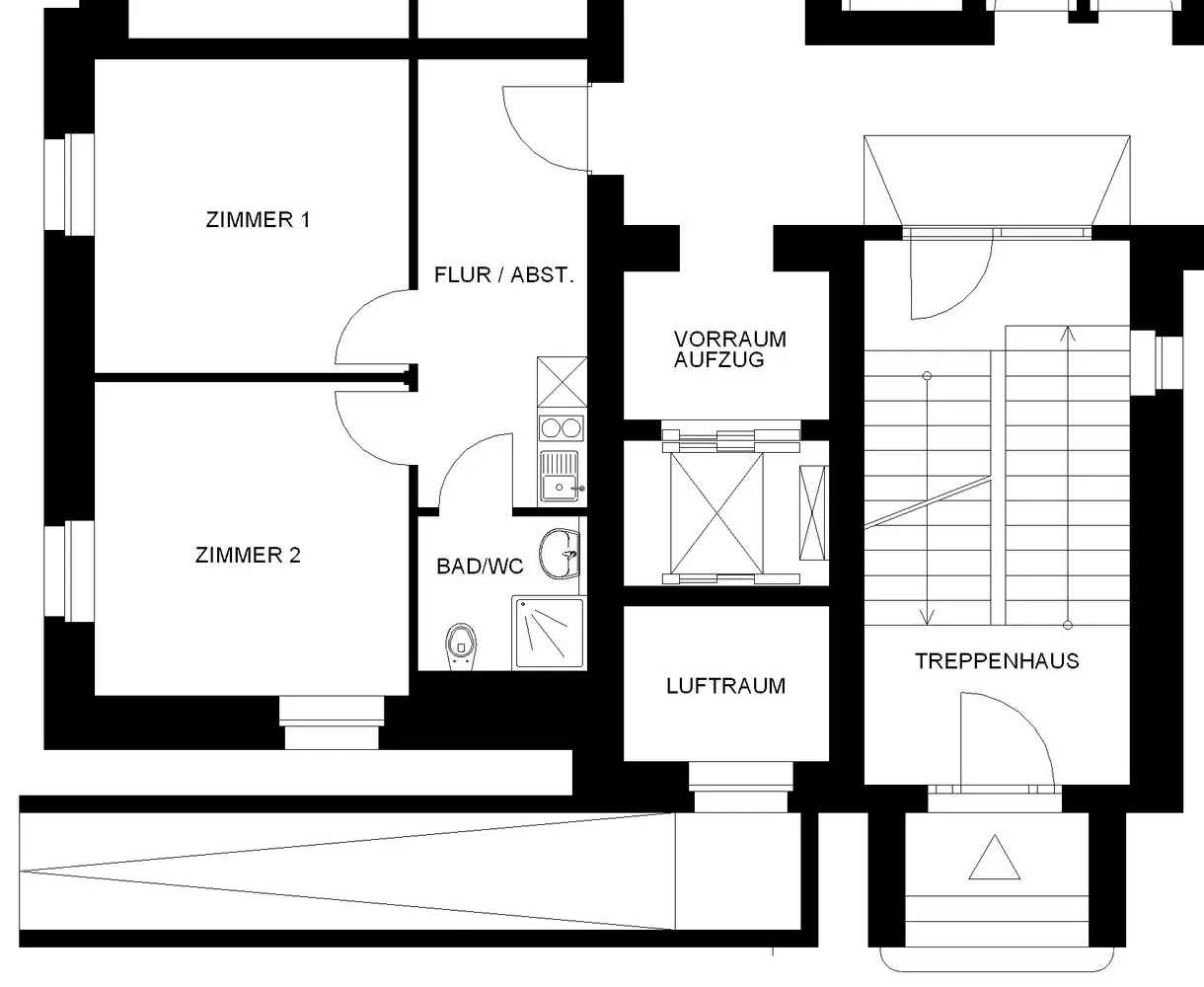 2 Zimmer Wohnung mit 43 m² in Braunschweig – Bild 2