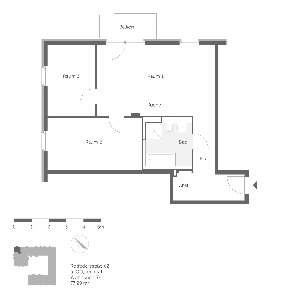3 Zimmer Wohnung mit 77 m² in Berlin – Bild 7