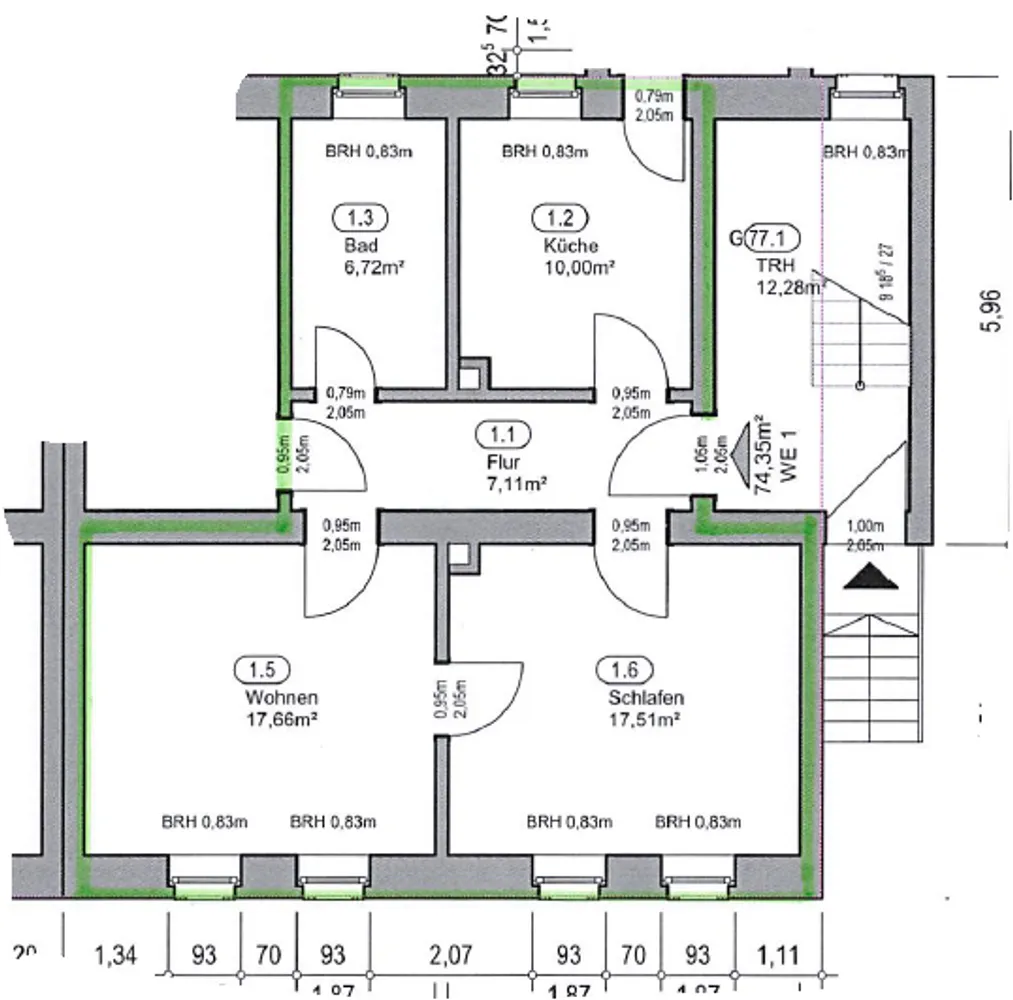 2 Zimmer Wohnung mit 62 m² in Weißenfels – Bild 10