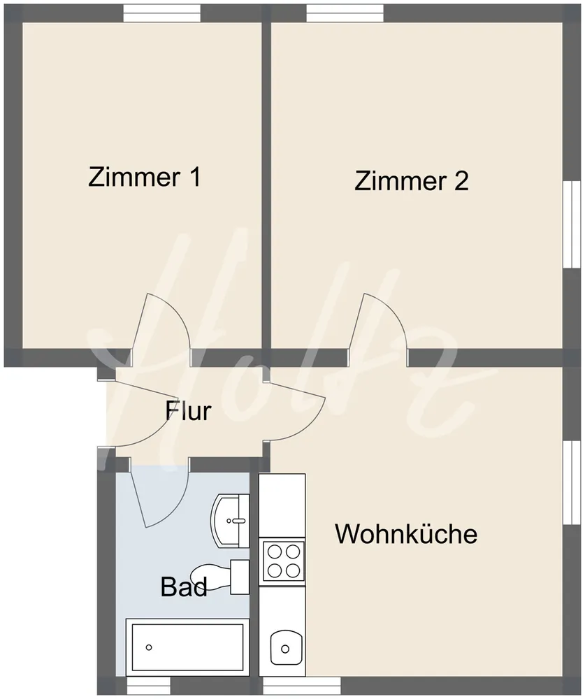2 Zimmer Wohnung mit 45 m² in Kehl – Bild 3