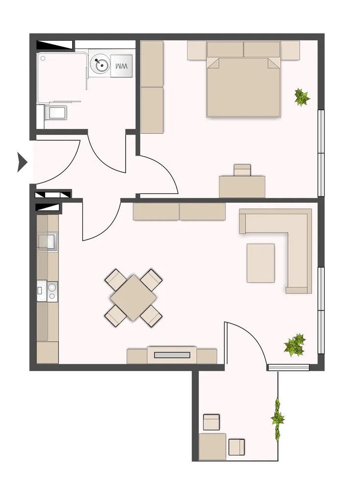 2 room apartment with 51 m² in Munich – Photo 2