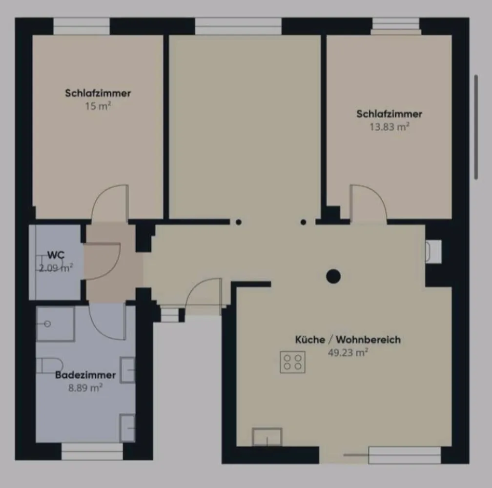 3 Zimmer Wohnung mit 100 m² in Ludwigshafen am Rhein – Bild 2