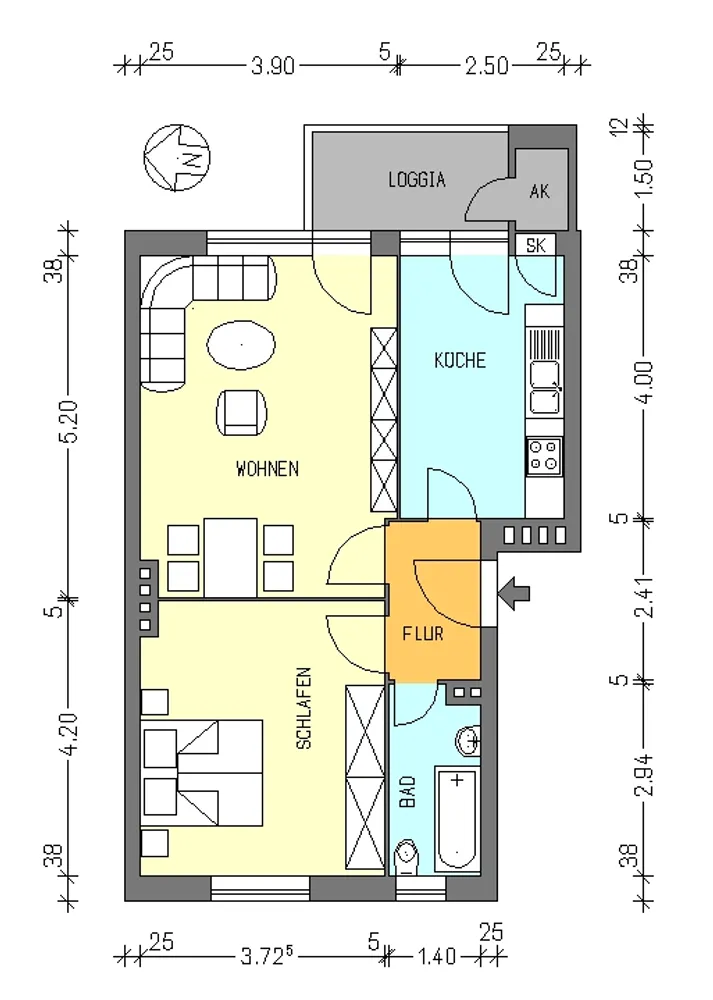 2 Zimmer Wohnung mit 53 m² in Berlin – Bild 2