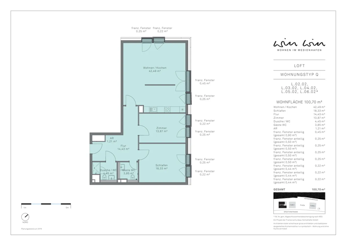 3 Zimmer Wohnung mit 101 m² in Düsseldorf – Bild 2