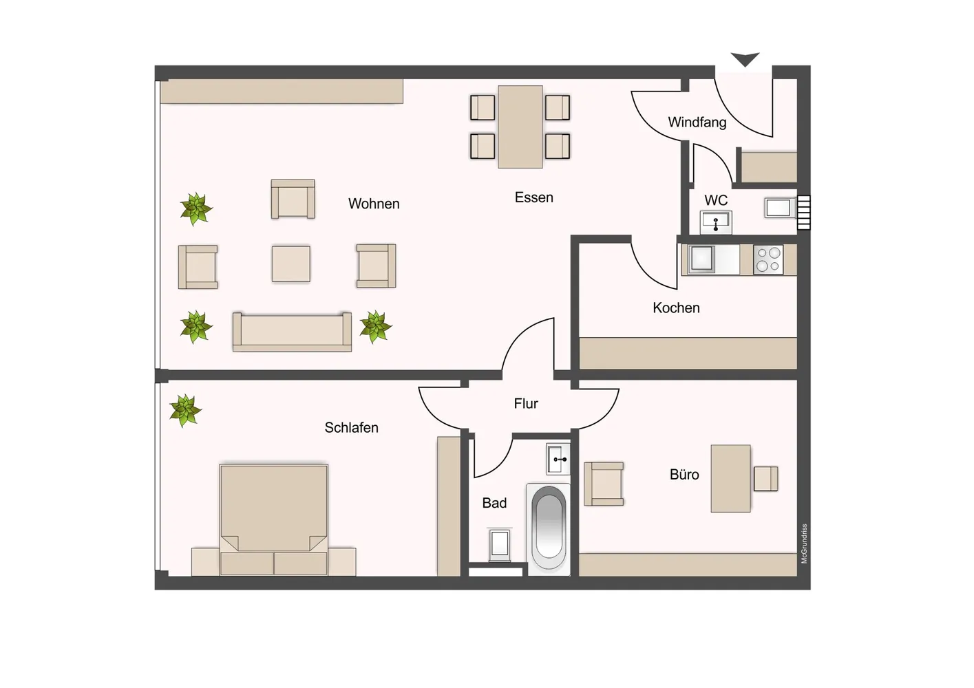 4 Zimmer Wohnung mit 89 m² in Dortmund – Bild 2