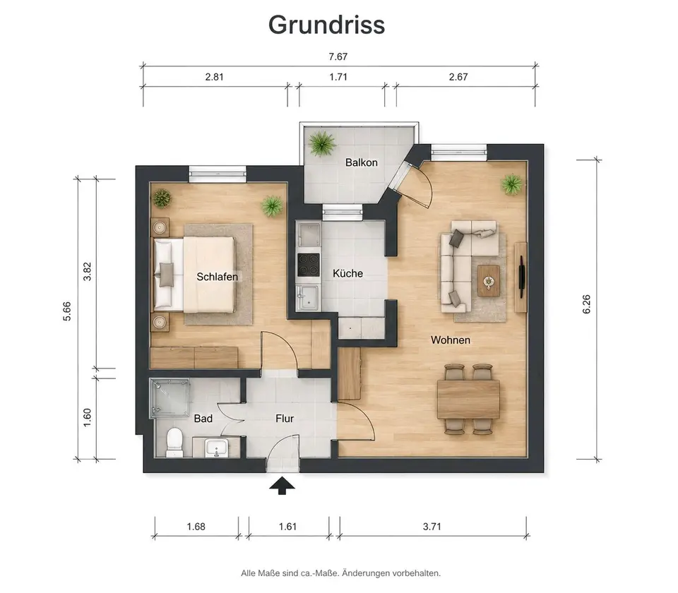 2 Zimmer Wohnung mit 40 m² in Hildesheim – Bild 9