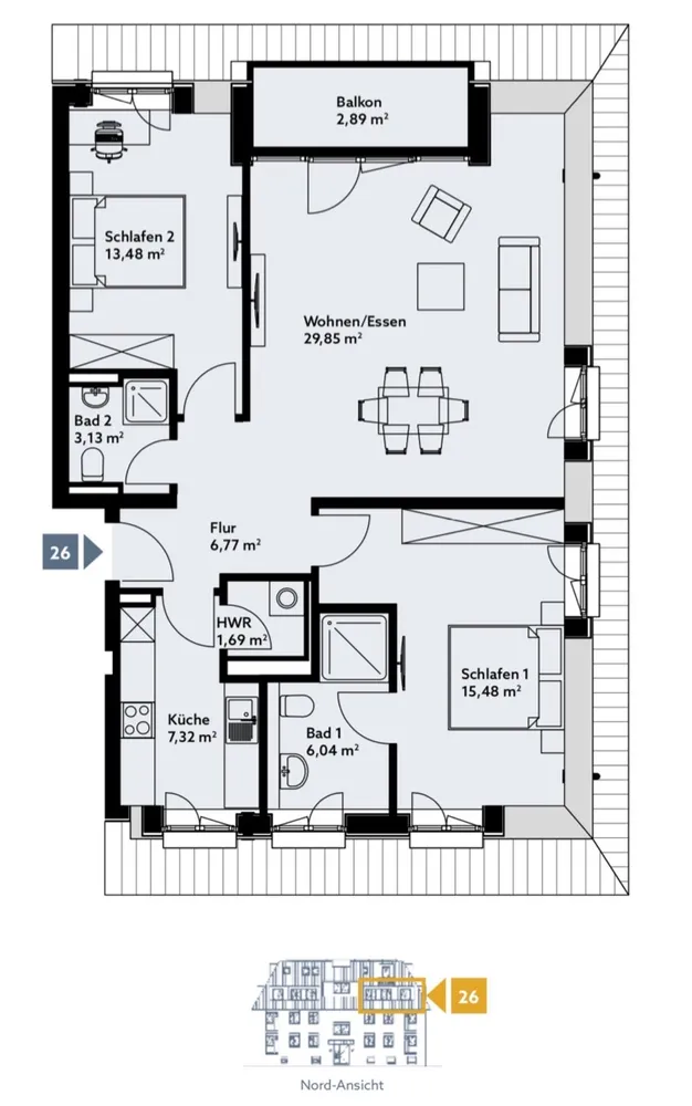 3 Zimmer Wohnung mit 87 m² in Bremen – Bild 5