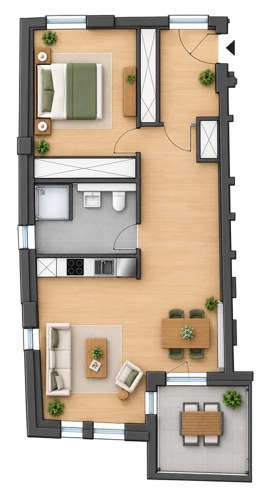 2 Zimmer Wohnung mit 60 m² in Bielefeld – Bild 6