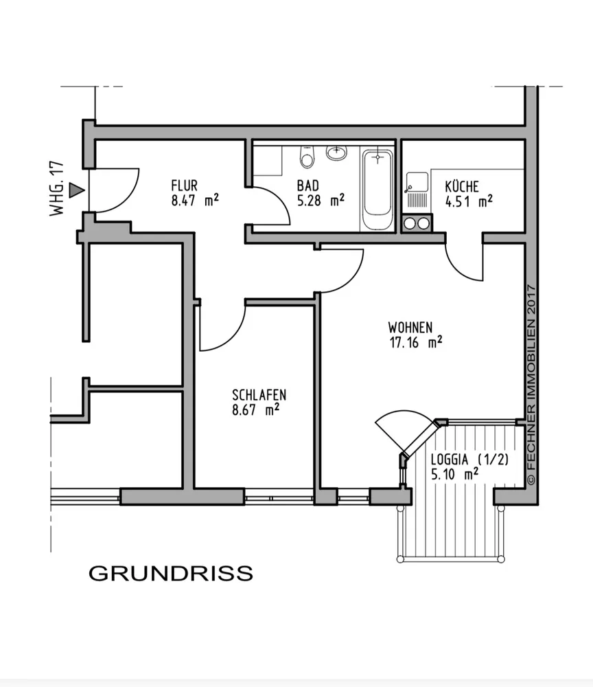 2 Zimmer Wohnung mit 49 m² in Ingolstadt – Bild 2