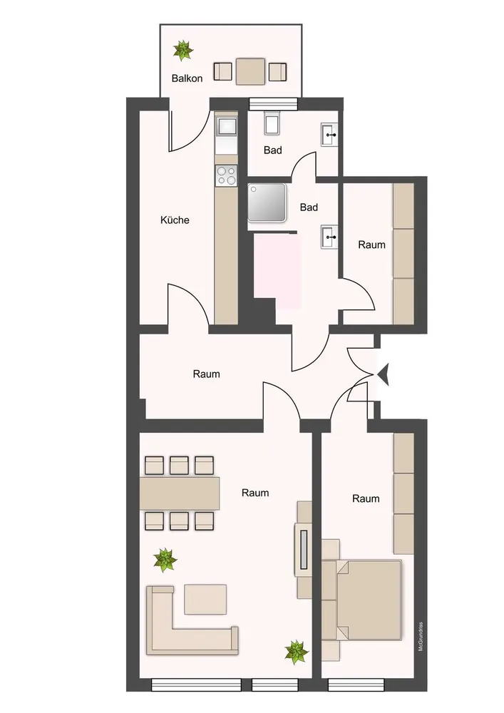 2 Zimmer Wohnung mit 64 m² in Dresden – Bild 2