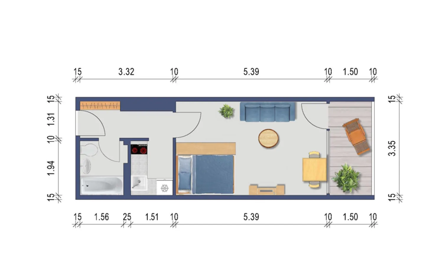 1 room apartment with 33 m² in Munich – Photo 1