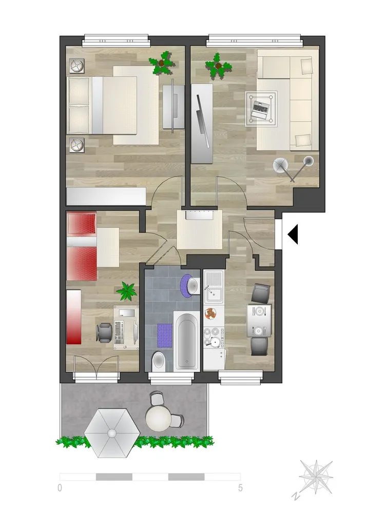 3 room apartment with 62 m² in Chemnitz – Photo 5