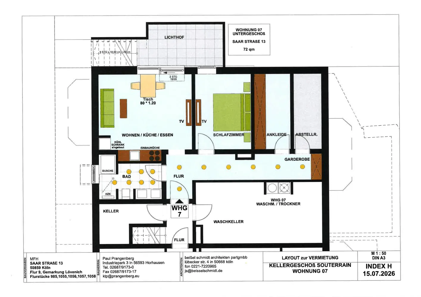 2 Zimmer Wohnung mit 72 m² in Köln – Bild 1