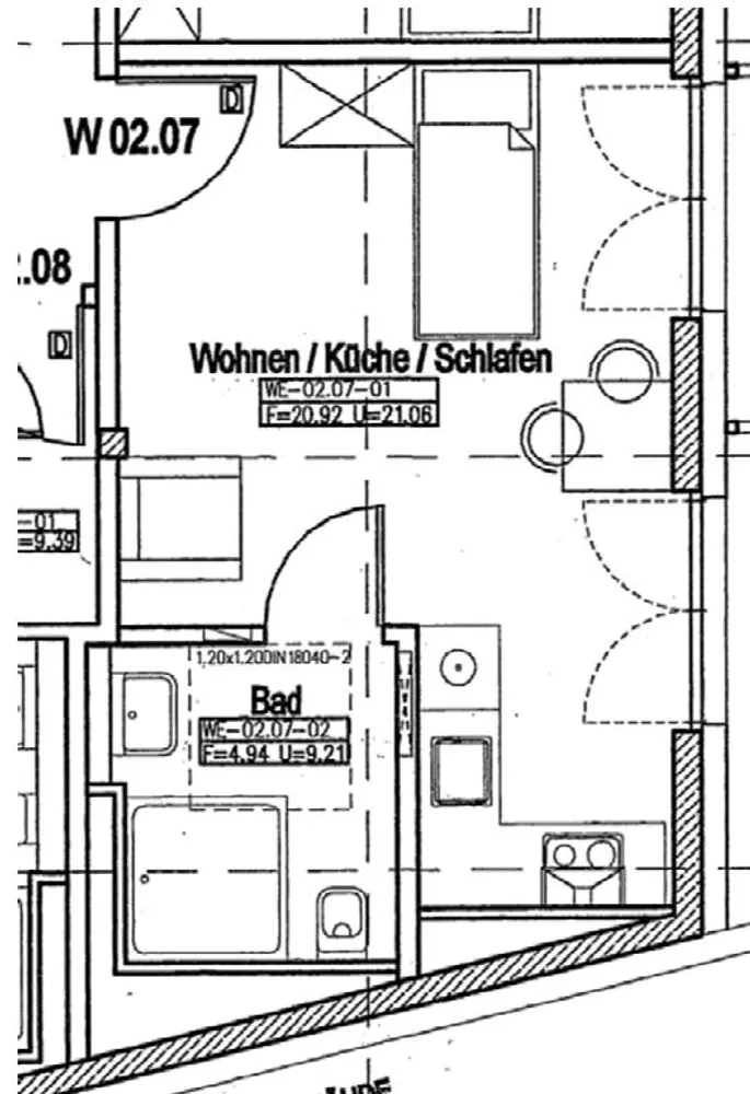 1 room apartment with 27 m² in Hanover – Photo 7