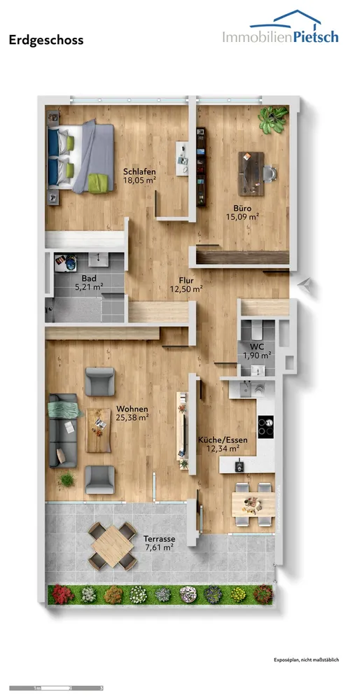 3 Zimmer Wohnung mit 98 m² in Ingolstadt – Bild 2