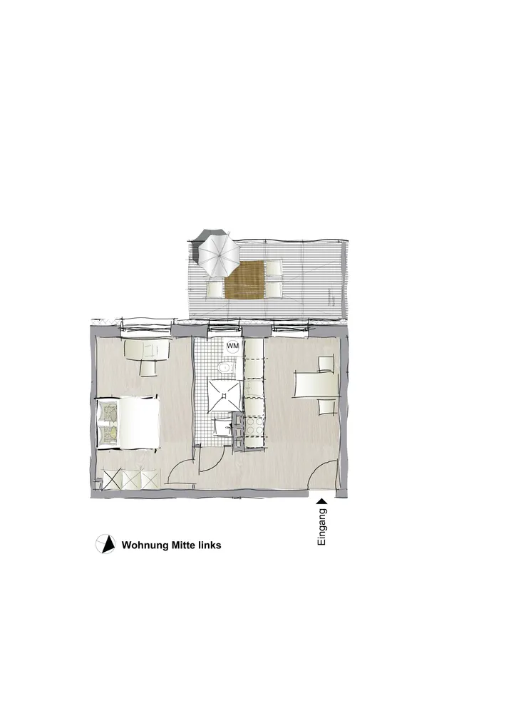 2 room apartment with 38 m² in Düsseldorf – Photo 9