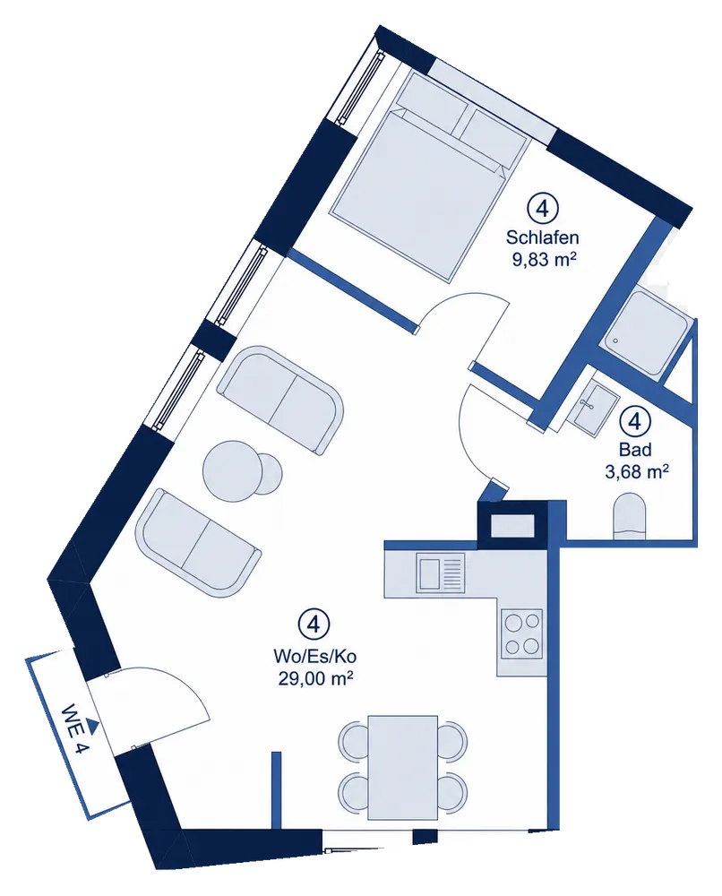 2 Zimmer Wohnung mit 45 m² in Mannheim – Bild 7
