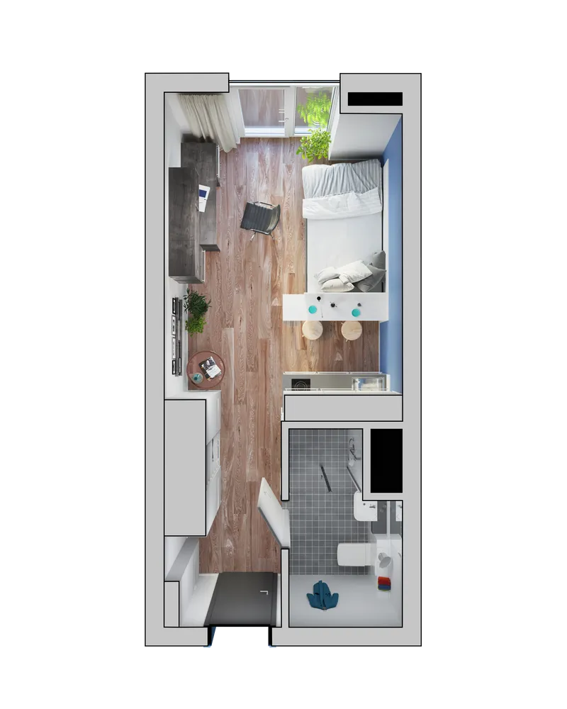 1 Zimmer Wohnung mit 21 m² in Hamburg – Bild 7