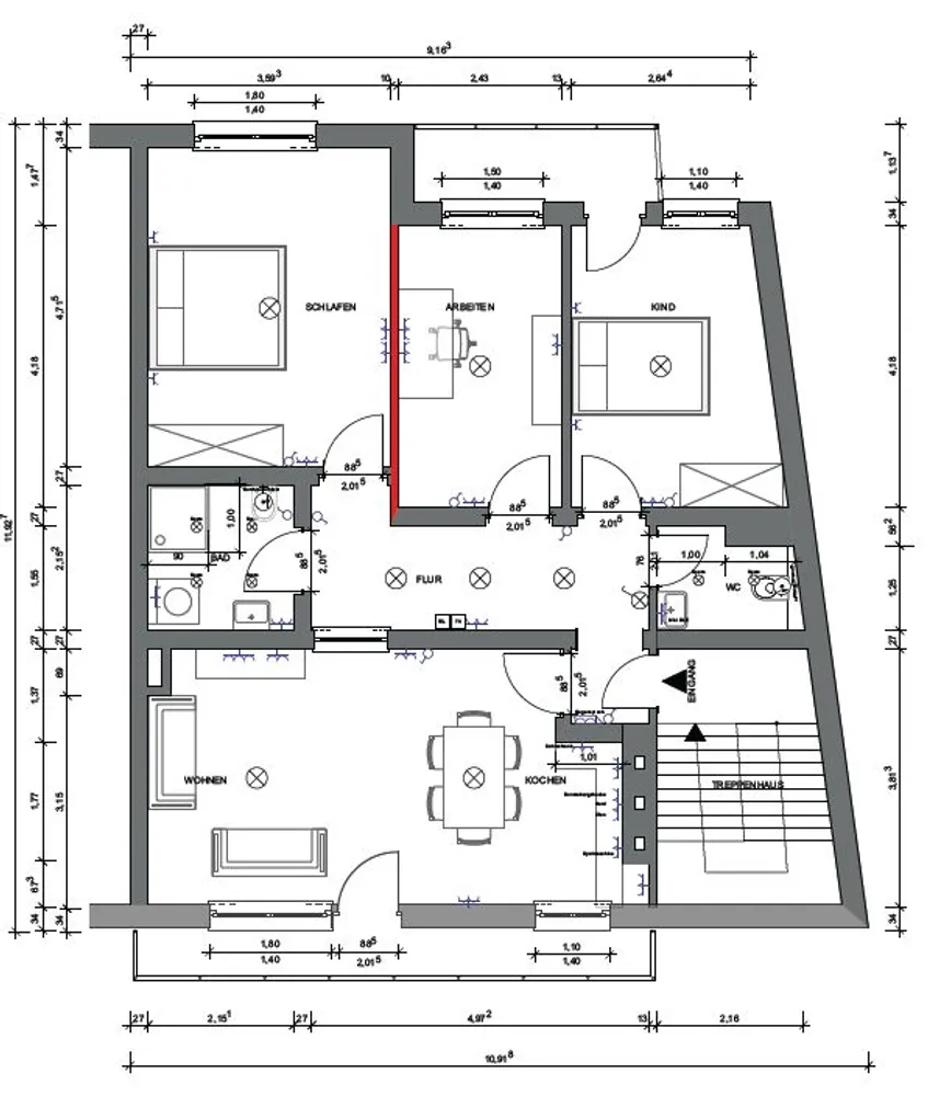 4 Zimmer Wohnung mit 90 m² in Aachen – Bild 3