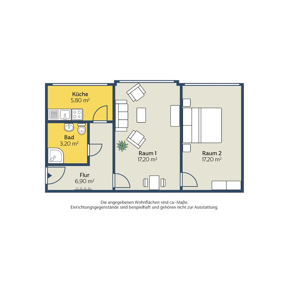 2 Zimmer Wohnung mit 50 m² in Leipzig – Bild 2