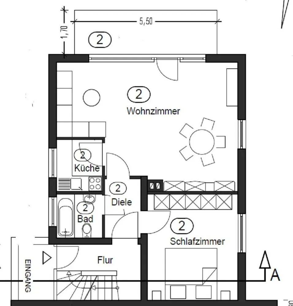 2 Zimmer Wohnung mit 65 m² in Leverkusen – Bild 3