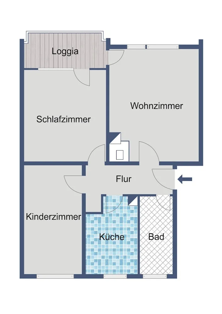 3 Zimmer Wohnung mit 64 m² in Wiesbaden – Bild 3