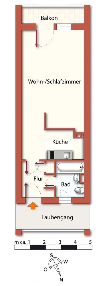 1 Zimmer Wohnung mit 31 m² in Bautzen – Bild 5