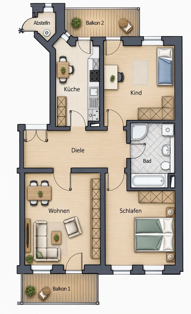 3 room apartment with 75 m² in Leipzig – Photo 5