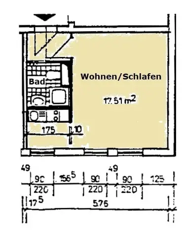 1 Zimmer Wohnung mit 24 m² in Halle (Saale) – Bild 3