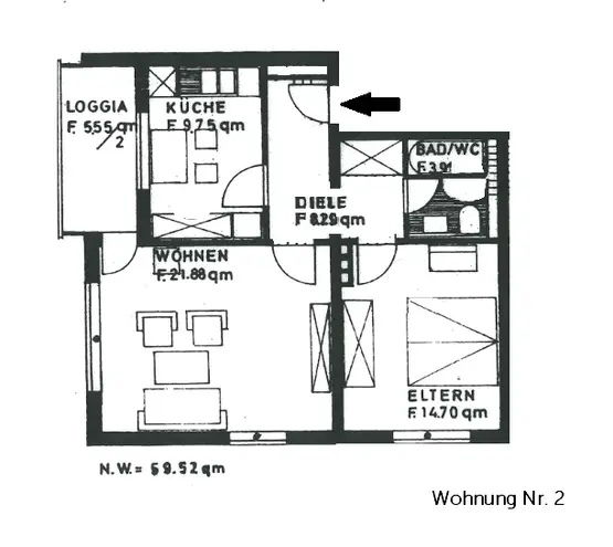 2 Zimmer Wohnung mit 59 m² in Essen – Bild 11